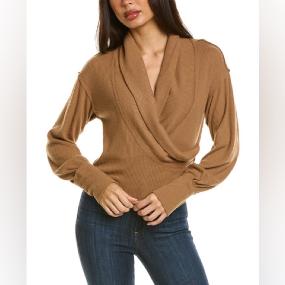 Free People Tan Wrap Sweater Top. Very nice looking top. I already had one. GUC